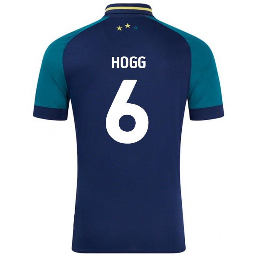 Kandiny Niño Camiseta Jonathan Hogg #6 Azul Marino Verde Oscuro 2ª Equipación 2024/25 La Camisa Chile