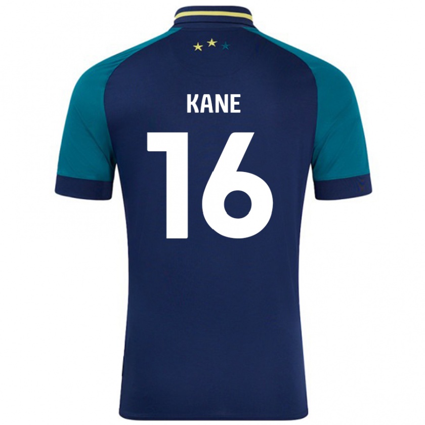 Kandiny Niño Camiseta Herbie Kane #16 Azul Marino Verde Oscuro 2ª Equipación 2024/25 La Camisa Chile