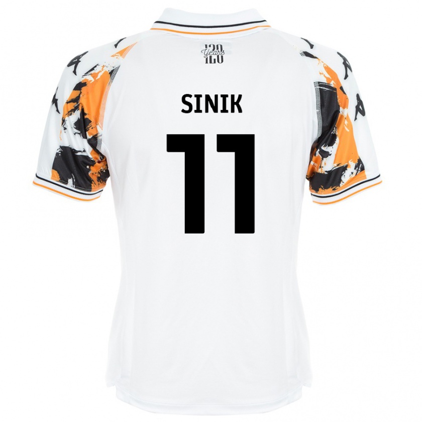 Kandiny Niño Camiseta Doğukan Sinik #11 Blanco 2ª Equipación 2024/25 La Camisa Chile