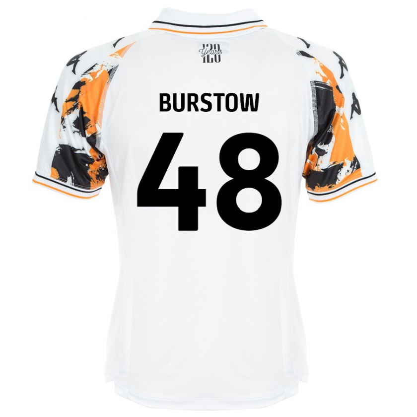 Kandiny Niño Camiseta Mason Burstow #48 Blanco 2ª Equipación 2024/25 La Camisa Chile