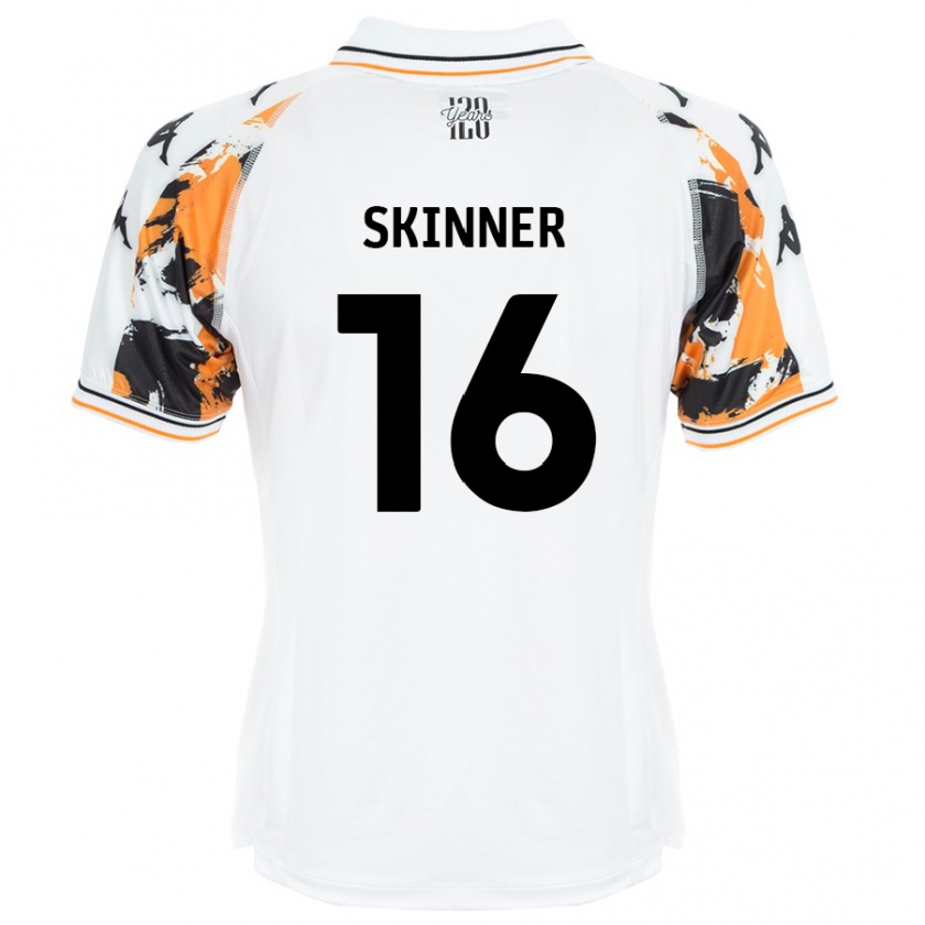 Kandiny Niño Camiseta Harley Skinner #16 Blanco 2ª Equipación 2024/25 La Camisa Chile