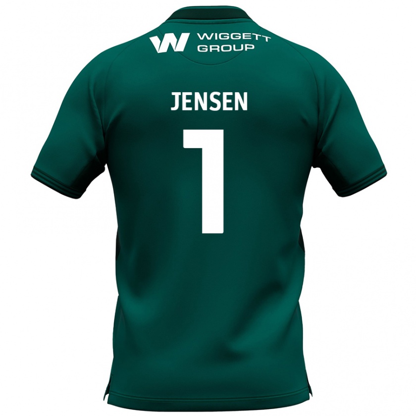 Kandiny Niño Camiseta Lukas Jensen #1 Verde 2ª Equipación 2024/25 La Camisa Chile