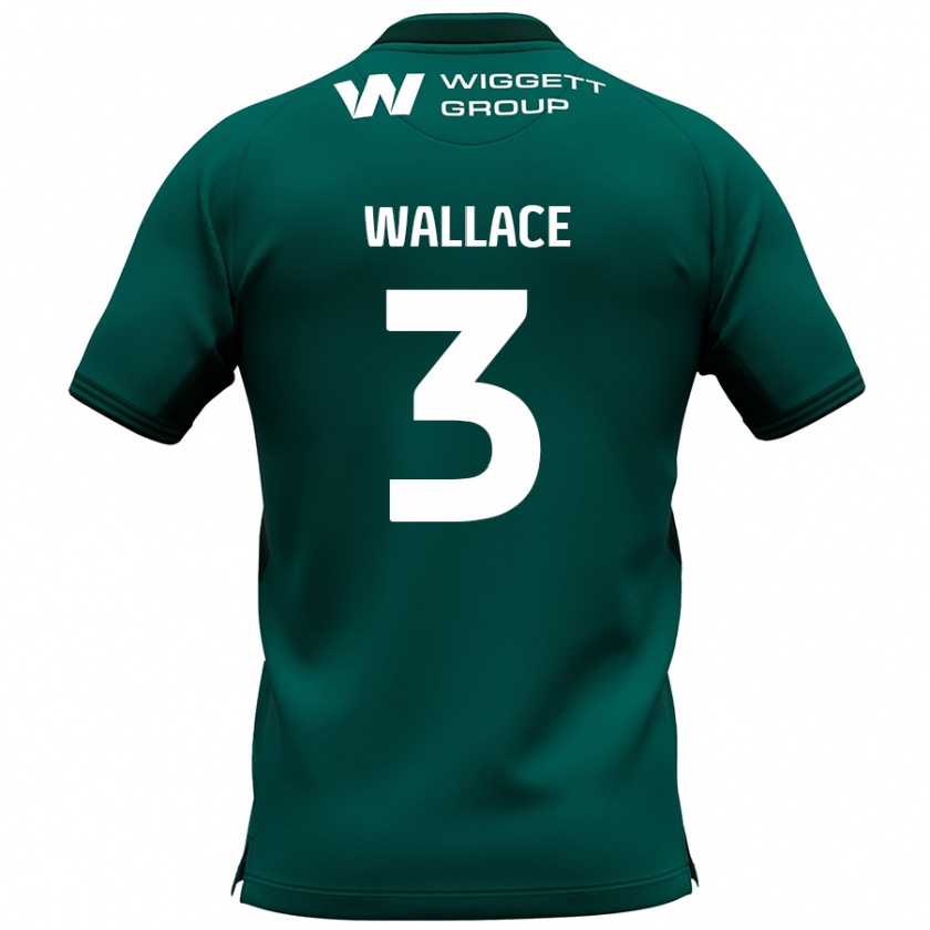 Kandiny Niño Camiseta Murray Wallace #3 Verde 2ª Equipación 2024/25 La Camisa Chile