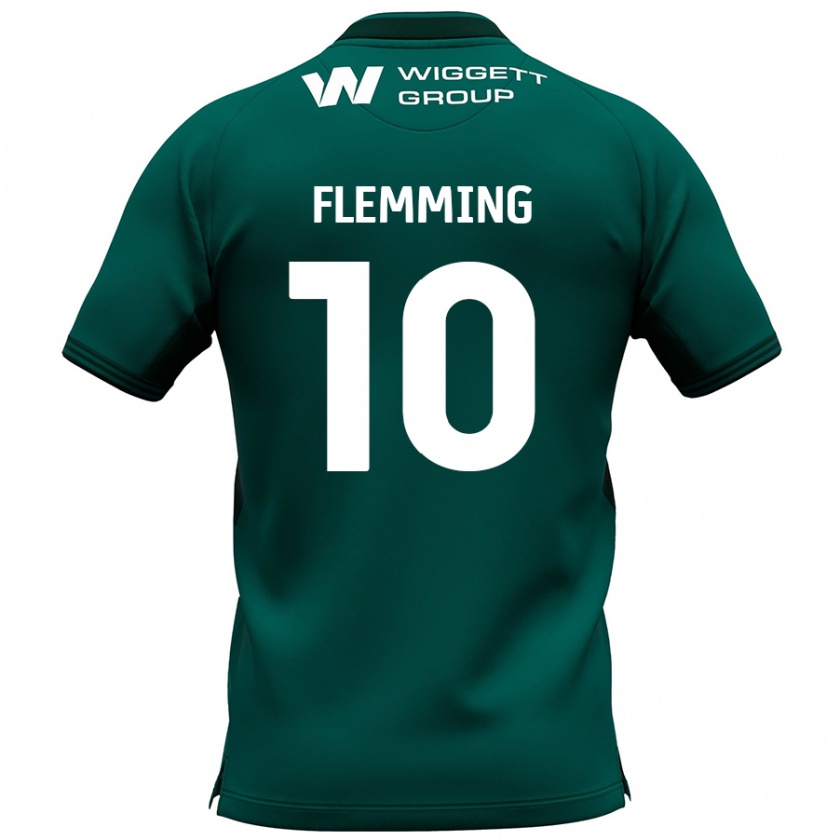 Kandiny Niño Camiseta Zian Flemming #10 Verde 2ª Equipación 2024/25 La Camisa Chile