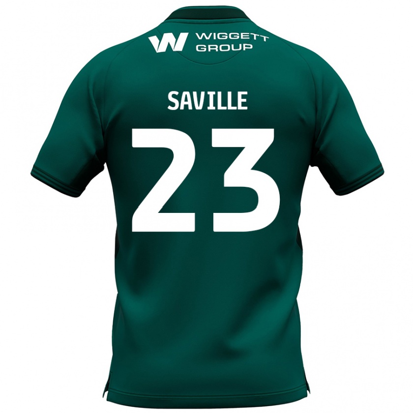 Kandiny Niño Camiseta George Saville #23 Verde 2ª Equipación 2024/25 La Camisa Chile