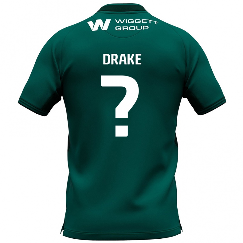 Kandiny Niño Camiseta Ben Drake #0 Verde 2ª Equipación 2024/25 La Camisa Chile