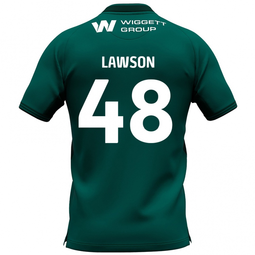 Kandiny Niño Camiseta Sha'mar Lawson #48 Verde 2ª Equipación 2024/25 La Camisa Chile