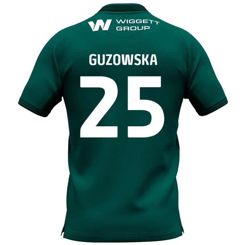 Kandiny Niño Camiseta Sara Guzowska #25 Verde 2ª Equipación 2024/25 La Camisa Chile