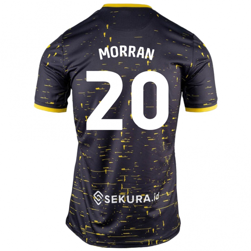 Kandiny Niño Camiseta Eloise Morran #20 Negro Amarillo 2ª Equipación 2024/25 La Camisa Chile