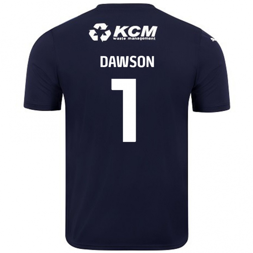 Kandiny Niño Camiseta Cameron Dawson #1 Azul Marino 2ª Equipación 2024/25 La Camisa Chile