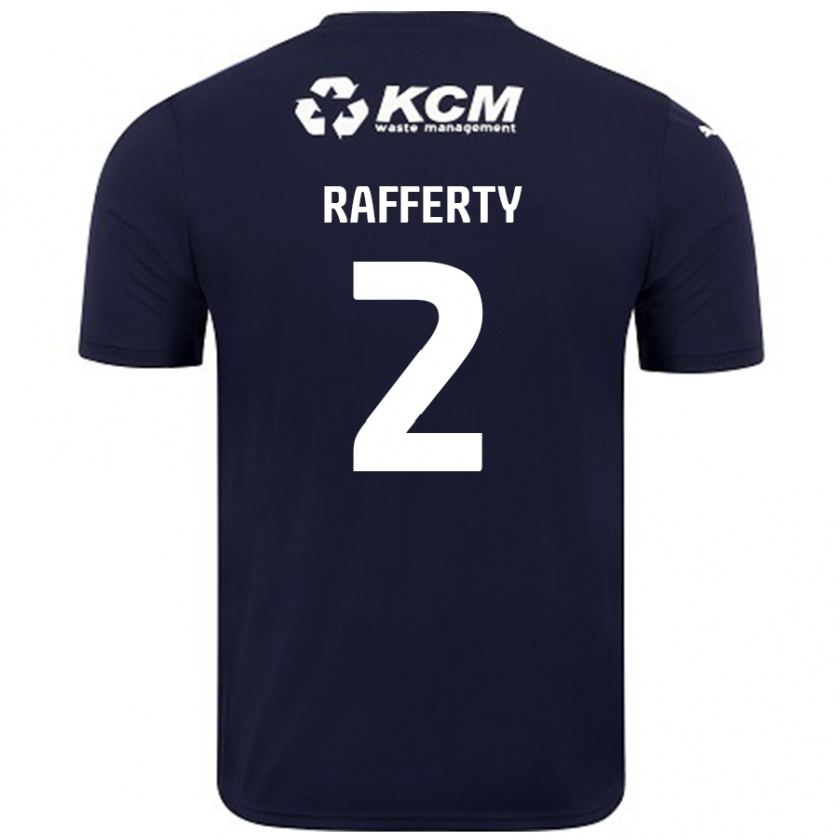 Kandiny Niño Camiseta Joe Rafferty #2 Azul Marino 2ª Equipación 2024/25 La Camisa Chile