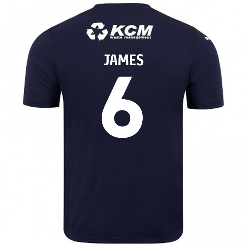 Kandiny Niño Camiseta Reece James #6 Azul Marino 2ª Equipación 2024/25 La Camisa Chile