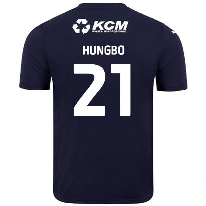 Kandiny Niño Camiseta Joseph Hungbo #21 Azul Marino 2ª Equipación 2024/25 La Camisa Chile