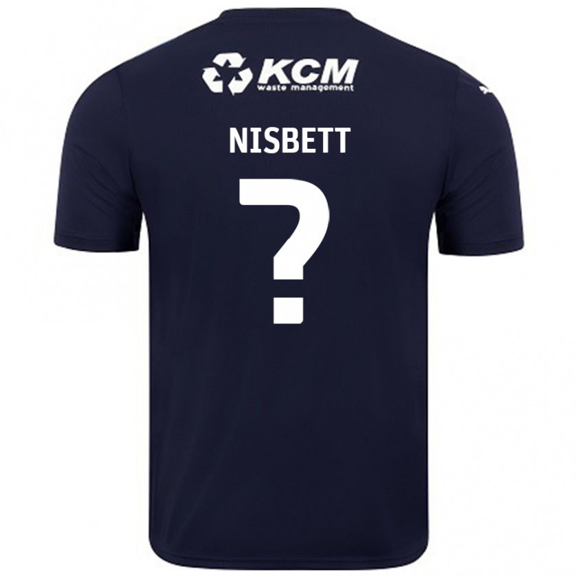 Kandiny Niño Camiseta Kanye Nisbett #0 Azul Marino 2ª Equipación 2024/25 La Camisa Chile