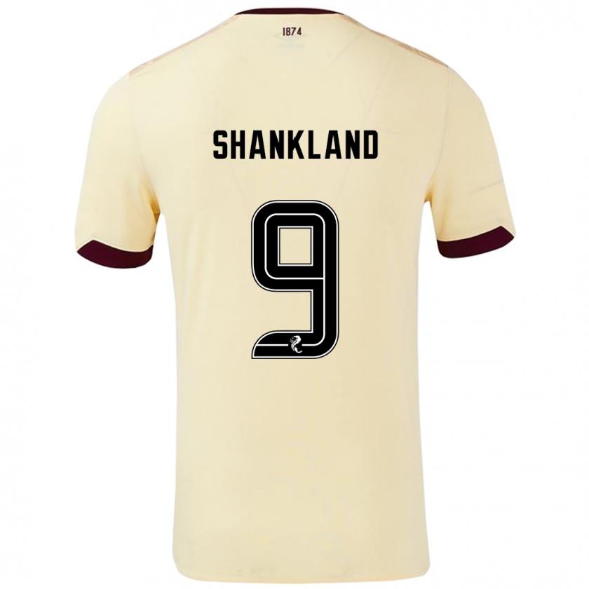 Kandiny Niño Camiseta Lawrence Shankland #9 Crema Burdeos 2ª Equipación 2024/25 La Camisa Chile