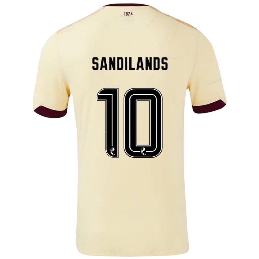 Kandiny Niño Camiseta Callum Sandilands #10 Crema Burdeos 2ª Equipación 2024/25 La Camisa Chile