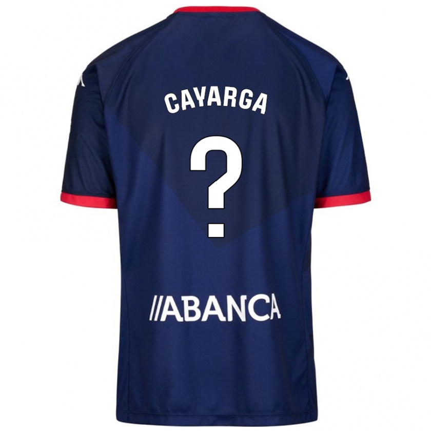 Kandiny Niño Camiseta Berto Cayarga #14 Azul Marino 2ª Equipación 2024/25 La Camisa Chile