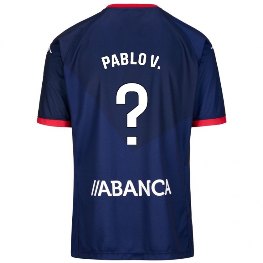 Kandiny Niño Camiseta Pablo Vázquez #15 Azul Marino 2ª Equipación 2024/25 La Camisa Chile