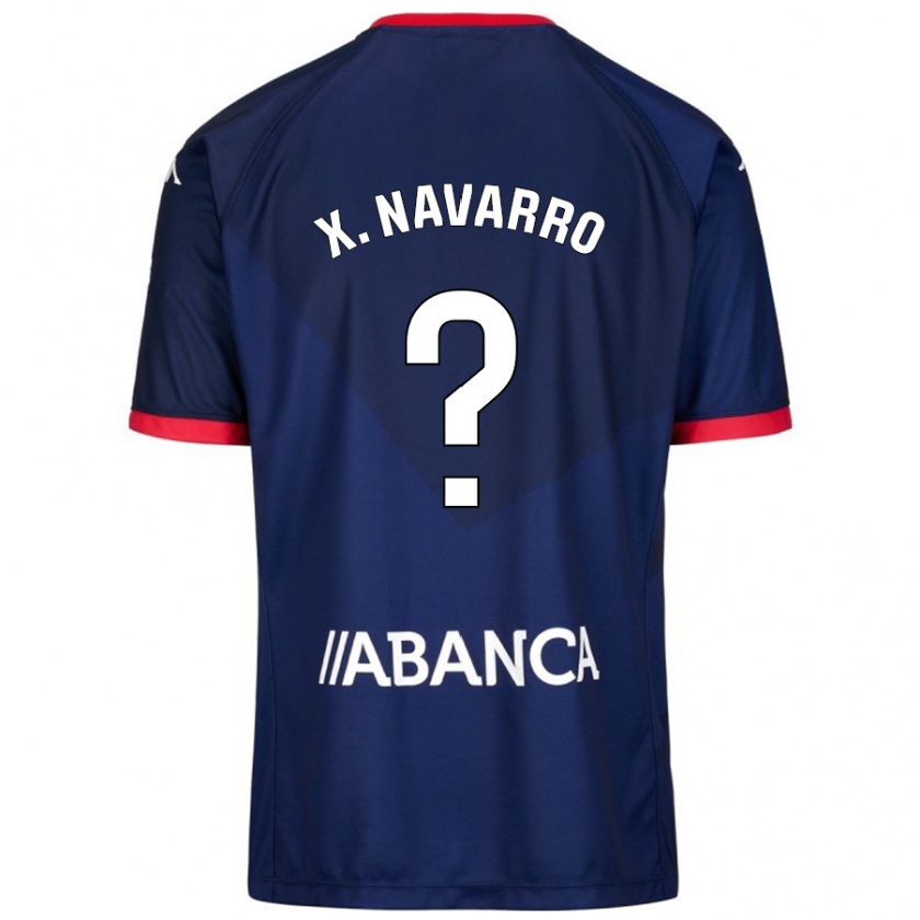 Kandiny Niño Camiseta Ximo Navarro #23 Azul Marino 2ª Equipación 2024/25 La Camisa Chile