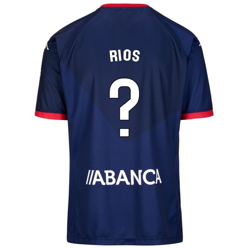 Kandiny Niño Camiseta Hugo Rios #0 Azul Marino 2ª Equipación 2024/25 La Camisa Chile