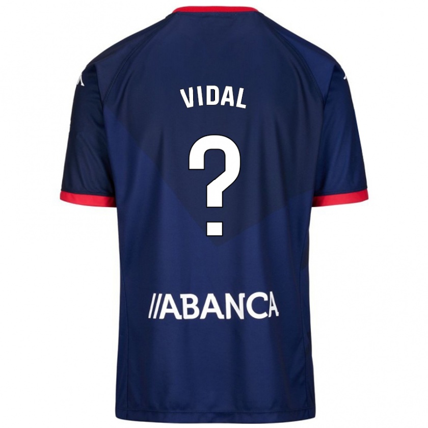 Kandiny Niño Camiseta Iker Vidal #0 Azul Marino 2ª Equipación 2024/25 La Camisa Chile