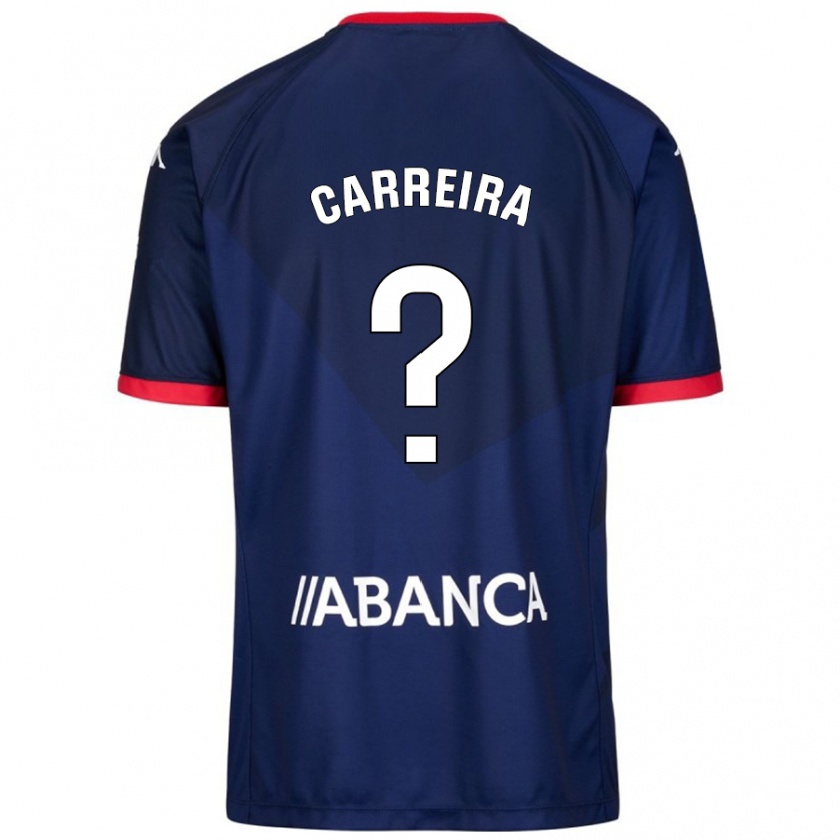 Kandiny Niño Camiseta David Carreira #0 Azul Marino 2ª Equipación 2024/25 La Camisa Chile