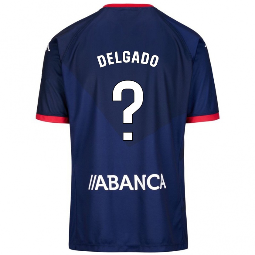 Kandiny Niño Camiseta Álex Delgado #0 Azul Marino 2ª Equipación 2024/25 La Camisa Chile