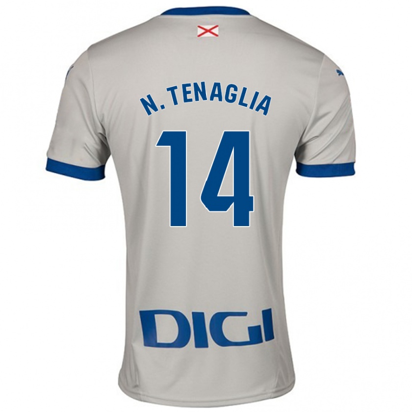 Kandiny Niño Camiseta Nahuel Tenaglia #14 Gris Claro 2ª Equipación 2024/25 La Camisa Chile