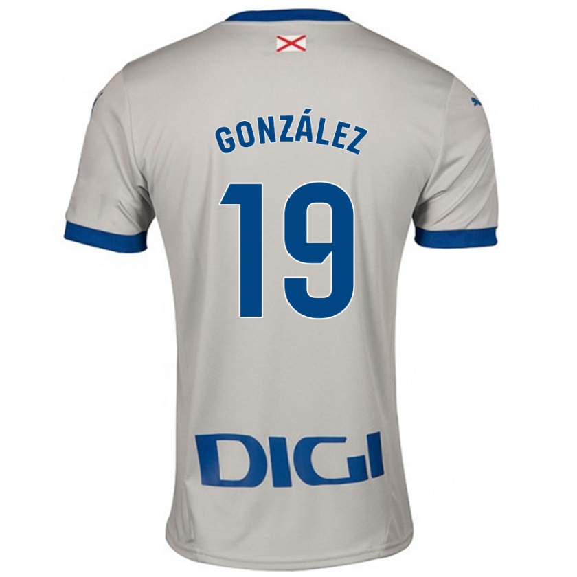 Kandiny Niño Camiseta Aimar González #19 Gris Claro 2ª Equipación 2024/25 La Camisa Chile