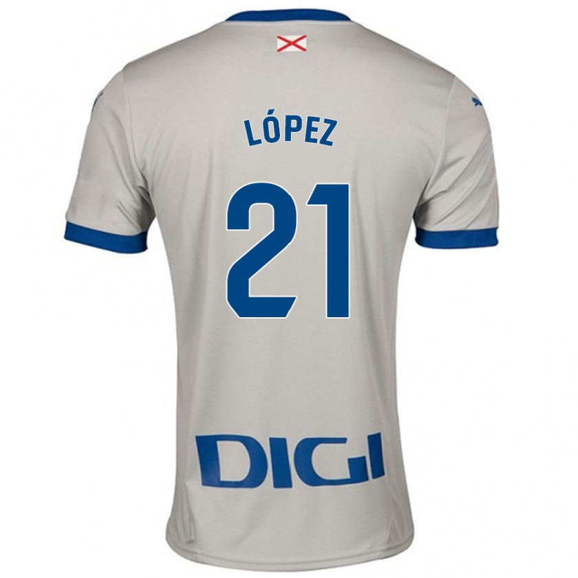 Kandiny Niño Camiseta Juanma López #21 Gris Claro 2ª Equipación 2024/25 La Camisa Chile