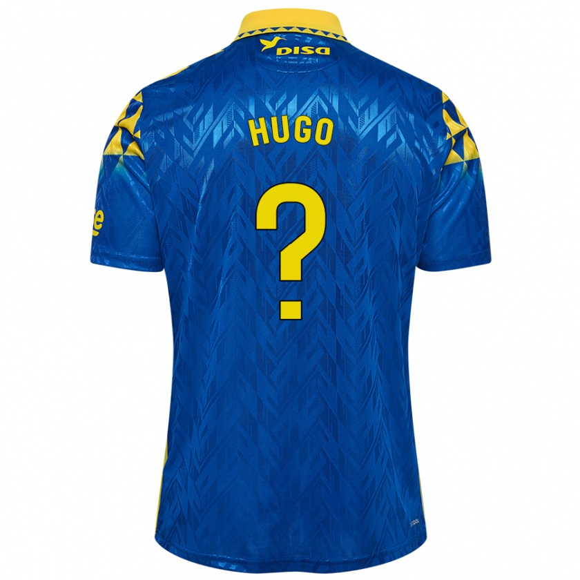 Kandiny Niño Camiseta Hugo Hernández #0 Azul Amarillo 2ª Equipación 2024/25 La Camisa Chile