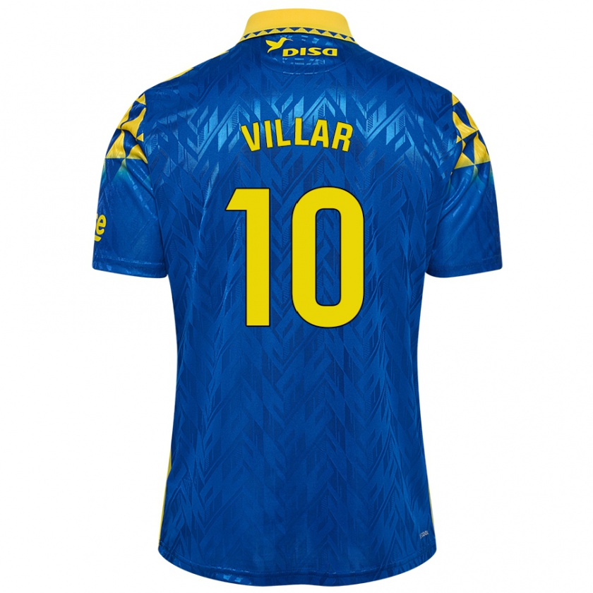 Kandiny Niño Camiseta Andy Villar #10 Azul Amarillo 2ª Equipación 2024/25 La Camisa Chile