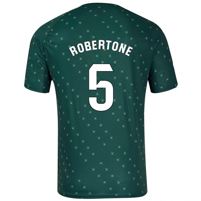 Kandiny Niño Camiseta Lucas Robertone #5 Verde Oscuro 2ª Equipación 2024/25 La Camisa Chile