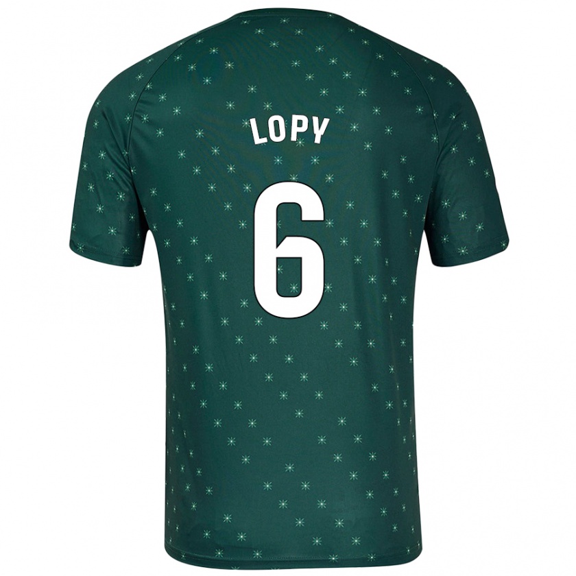 Kandiny Niño Camiseta Dion Lopy #6 Verde Oscuro 2ª Equipación 2024/25 La Camisa Chile