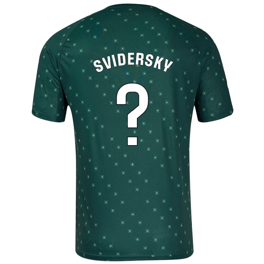 Kandiny Niño Camiseta Martin Svidersky #0 Verde Oscuro 2ª Equipación 2024/25 La Camisa Chile