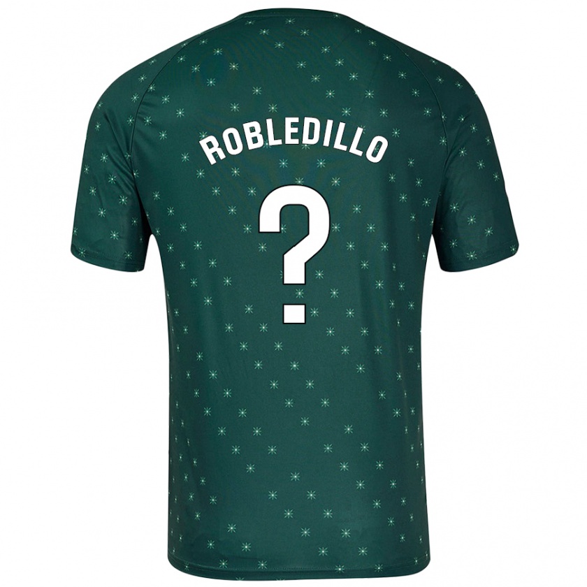 Kandiny Niño Camiseta Pedro Robledillo #0 Verde Oscuro 2ª Equipación 2024/25 La Camisa Chile