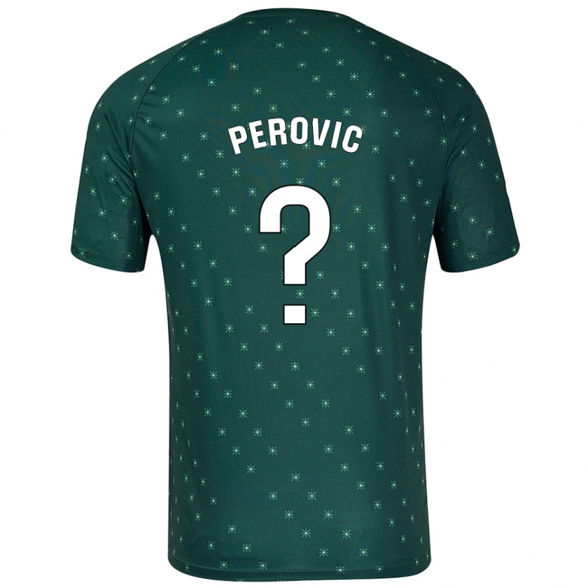 Kandiny Niño Camiseta Marko Perovic #0 Verde Oscuro 2ª Equipación 2024/25 La Camisa Chile