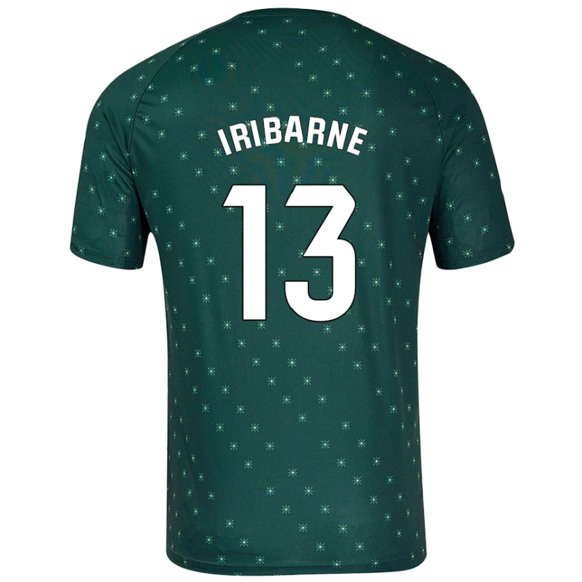 Kandiny Niño Camiseta Bruno Iribarne #13 Verde Oscuro 2ª Equipación 2024/25 La Camisa Chile