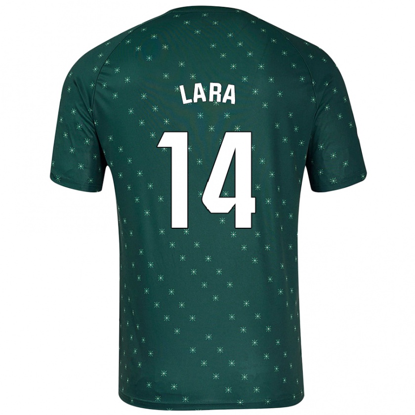 Kandiny Niño Camiseta Luis Lara #14 Verde Oscuro 2ª Equipación 2024/25 La Camisa Chile