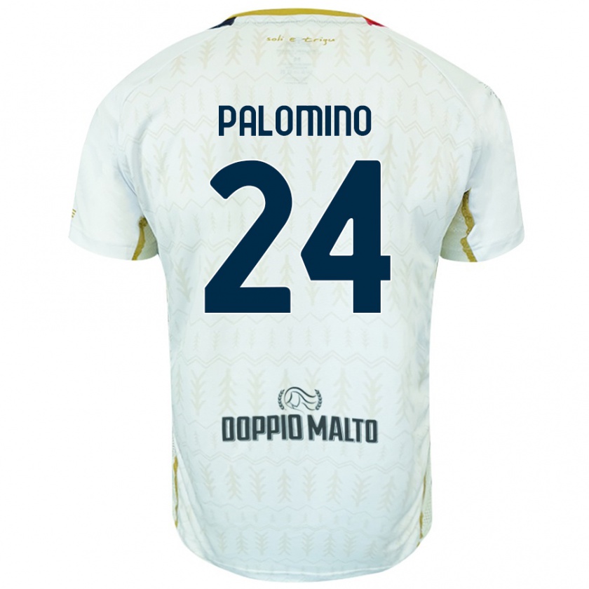 Kandiny Niño Camiseta José Luis Palomino #24 Blanco 2ª Equipación 2024/25 La Camisa Chile