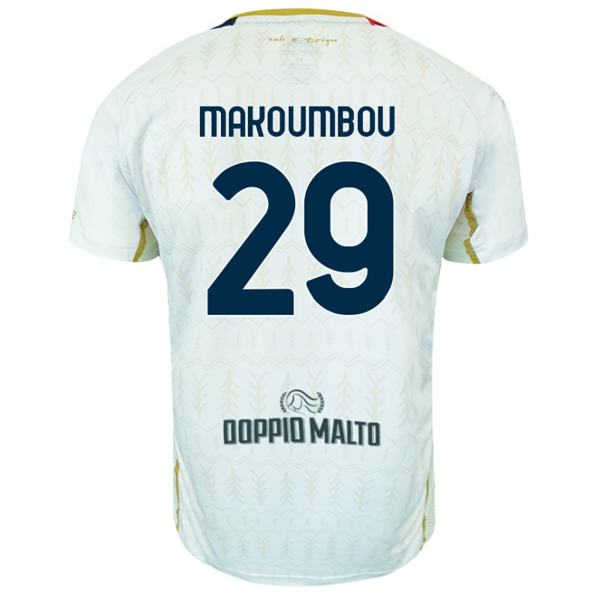 Kandiny Niño Camiseta Antoine Makoumbou #29 Blanco 2ª Equipación 2024/25 La Camisa Chile