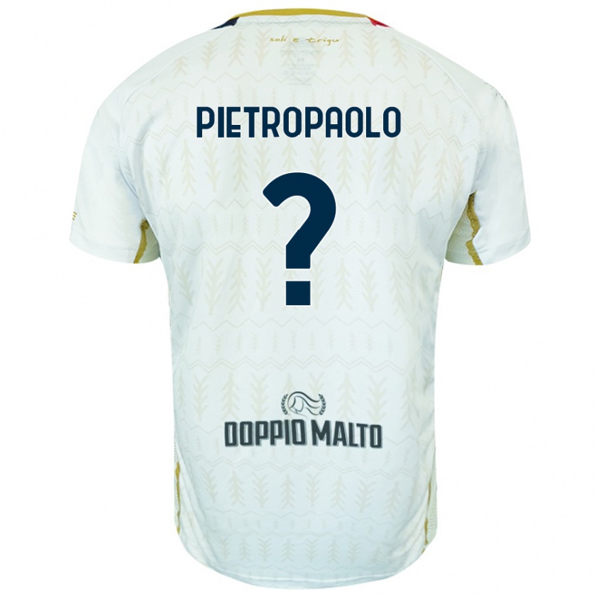 Kandiny Niño Camiseta Mario Pietropaolo #0 Blanco 2ª Equipación 2024/25 La Camisa Chile