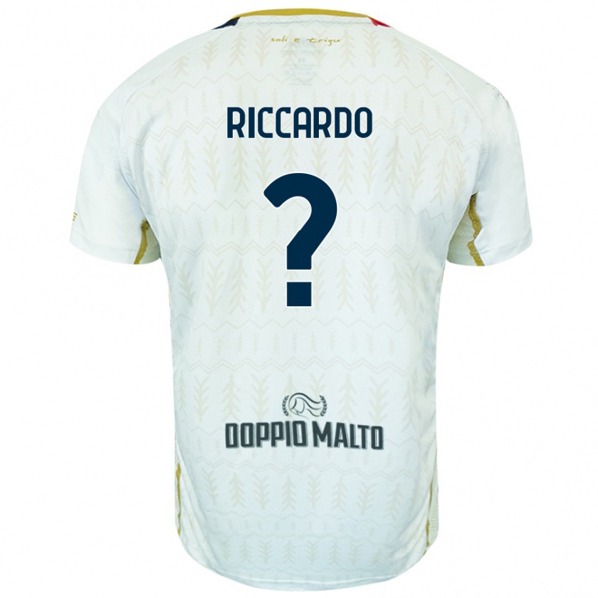 Kandiny Niño Camiseta Riccardo Congiu #0 Blanco 2ª Equipación 2024/25 La Camisa Chile