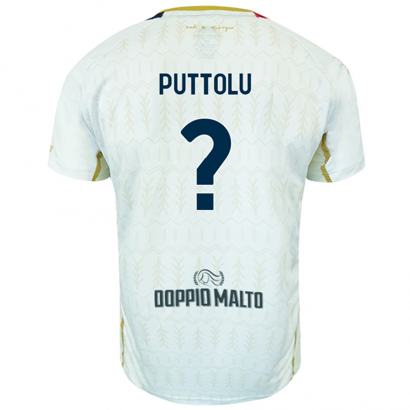 Kandiny Niño Camiseta Diego Puttolu #0 Blanco 2ª Equipación 2024/25 La Camisa Chile