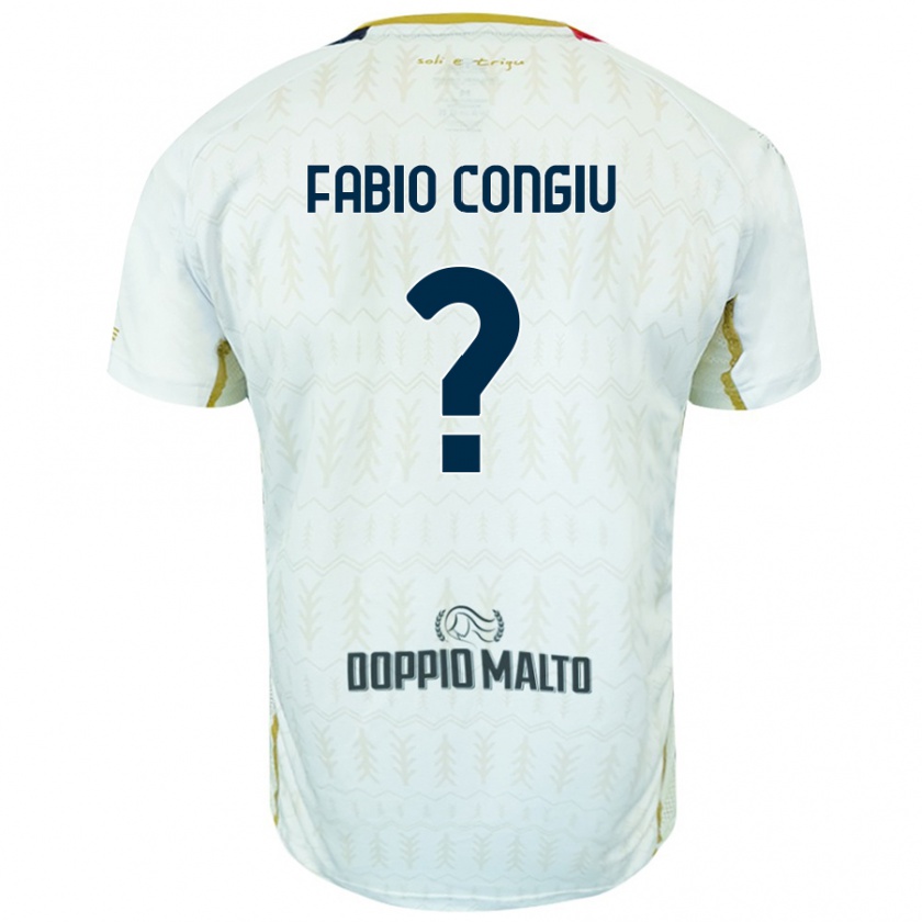 Kandiny Niño Camiseta Fabio Congiu #0 Blanco 2ª Equipación 2024/25 La Camisa Chile