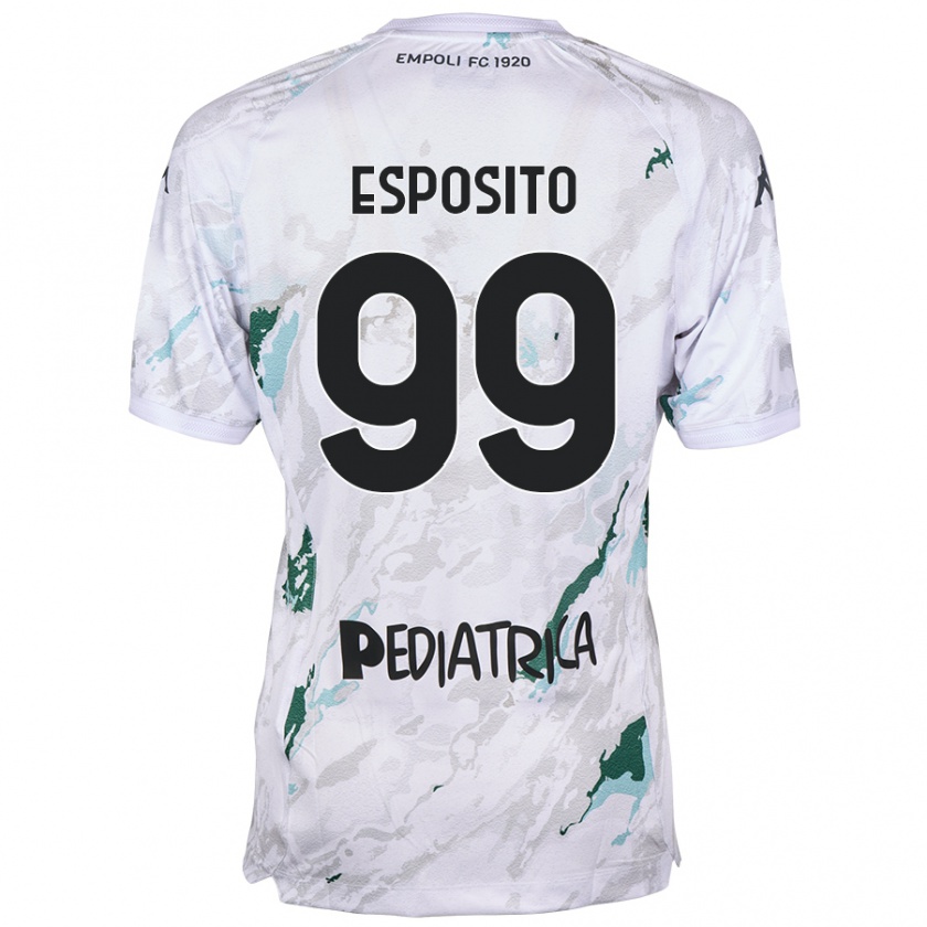 Kandiny Niño Camiseta Sebastiano Esposito #99 Gris 2ª Equipación 2024/25 La Camisa Chile