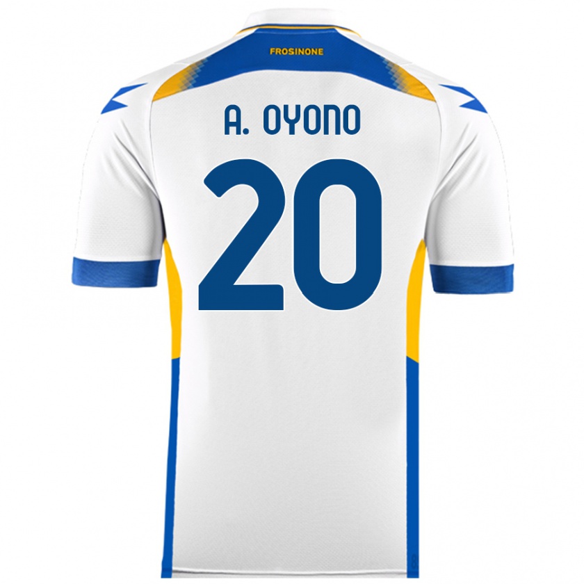 Kandiny Niño Camiseta Anthony Oyono #20 Blanco 2ª Equipación 2024/25 La Camisa Chile