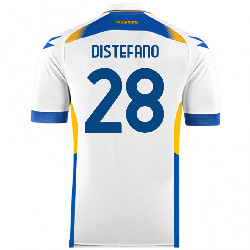 Kandiny Niño Camiseta Filippo Distefano #28 Blanco 2ª Equipación 2024/25 La Camisa Chile