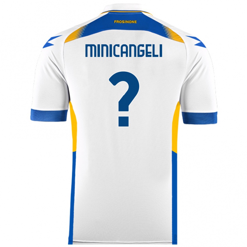 Kandiny Niño Camiseta Francesco Minicangeli #0 Blanco 2ª Equipación 2024/25 La Camisa Chile