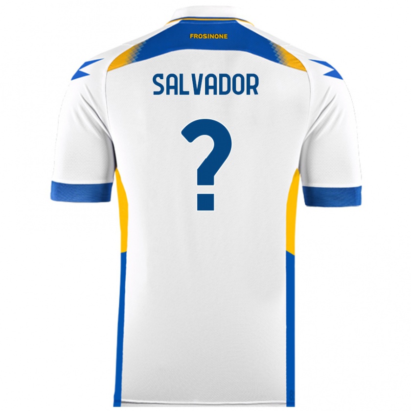 Kandiny Niño Camiseta Edoardo Salvador #0 Blanco 2ª Equipación 2024/25 La Camisa Chile